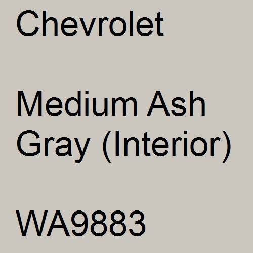 Chevrolet, Medium Ash Gray (Interior), WA9883.